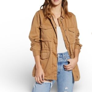 Thread & Supply Faux Fur Lined Camel Tan 2016 Vibe Utility Lightweight Jacket